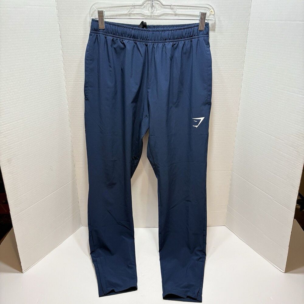 Gymshark Arrival Woven Joggers Pants Mens S Navy Blue Athletic Workout Gym